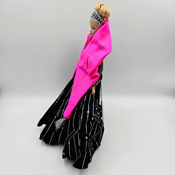 Barbie Doll 1998 Happy Holidays Special Edition Black Pink Silver Dress 20200 Ma - Picture 5 of 16